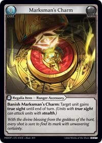 Marksman's Charm - .asphodel/paradise Draft Pack - Grand Archive TCG card