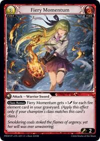Fiery Momentum - .asphodel/paradise Event Pack - Grand Archive TCG card
