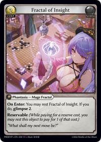 Fractal of Insight - .asphodel/paradise Event Pack - Grand Archive TCG card
