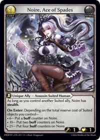 Noire, Ace of Spades - .asphodel/paradise Event Pack - Grand Archive TCG card
