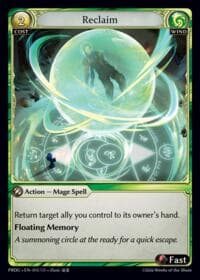 Reclaim - .asphodel/paradise Grimoire - Grand Archive TCG card