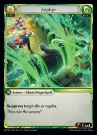 Zephyr - .asphodel/paradise Grimoire - Grand Archive TCG card