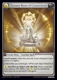 Greater Boon of Connection - .asphodel/paradise: Pantheon - Grand Archive TCG card