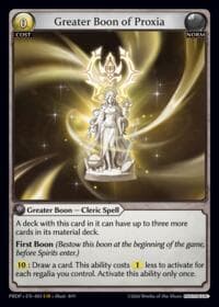 Greater Boon of Proxia - .asphodel/paradise: Pantheon - Grand Archive TCG card