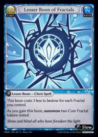 Lesser Boon of Fractals - .asphodel/paradise: Pantheon - Grand Archive TCG card