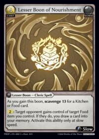 Lesser Boon of Nourishment - .asphodel/paradise: Pantheon - Grand Archive TCG card