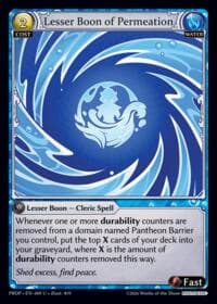 Lesser Boon of Permeation - .asphodel/paradise: Pantheon - Grand Archive TCG card