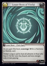 Lesser Boon of Virelai - .asphodel/paradise: Pantheon - Grand Archive TCG card
