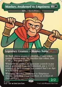Monkey, Awakened to Emptiness - Kibo, Uktabi Prince - Secret Lair Drop Series - Magic: The Gathering card