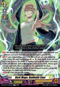 Dark Mage, Badhabh Caar - DZ-BT15: Strike of Illusionary Shadows - Cardfight Vanguard card