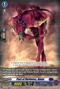 Poet of Darkness, Amon - DZ-BT15: Strike of Illusionary Shadows - Cardfight Vanguard card