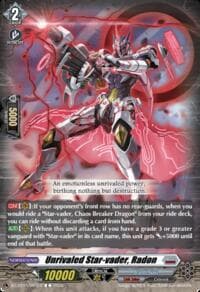 Unrivaled Star-vader, Radon - DZ-BT15: Strike of Illusionary Shadows - Cardfight Vanguard card