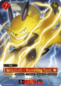 Grizzbolt - Rumbling Tank (TSP) - TD01: Dawn of Palpagos Red•Blue - Palworld OFFICIAL CARD GAME card