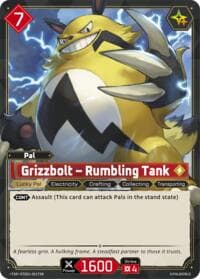 Grizzbolt - Rumbling Tank (TSR) - TD01: Dawn of Palpagos Red•Blue - Palworld OFFICIAL CARD GAME card