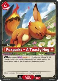 Foxparks - A Toasty Hug - TD01: Dawn of Palpagos Red•Blue - Palworld OFFICIAL CARD GAME card
