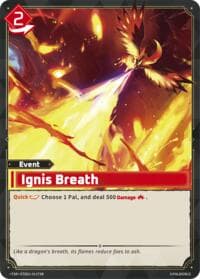 Ignis Breath (TSR) - TD01: Dawn of Palpagos Red•Blue - Palworld OFFICIAL CARD GAME card