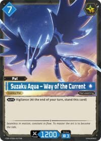 Suzaku Aqua - Way of the Current (TSR) - TD01: Dawn of Palpagos Red•Blue - Palworld OFFICIAL CARD GAME card