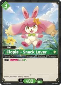 Flopie - Snack Lover - TD02: Dawn of Palpagos Green•Purple - Palworld OFFICIAL CARD GAME card