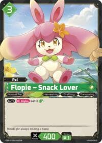 Flopie - Snack Lover (TSR) - TD02: Dawn of Palpagos Green•Purple - Palworld OFFICIAL CARD GAME card