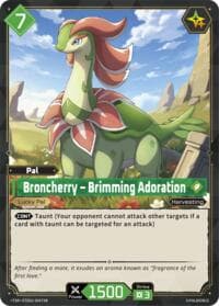 Broncherry - Brimming Adoration (TSR) - TD02: Dawn of Palpagos Green•Purple - Palworld OFFICIAL CARD GAME card