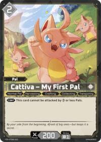 Cattiva - My First Pal - TD02: Dawn of Palpagos Green•Purple - Palworld OFFICIAL CARD GAME card