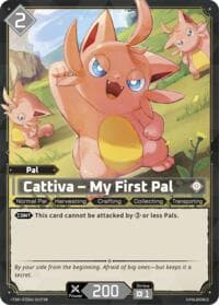 Cattiva - My First Pal (TSR) - TD02: Dawn of Palpagos Green•Purple - Palworld OFFICIAL CARD GAME card