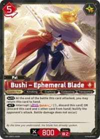 Bushi - Ephemeral Blade (SR) - BP01: Dawn of Palpagos - Palworld OFFICIAL CARD GAME card