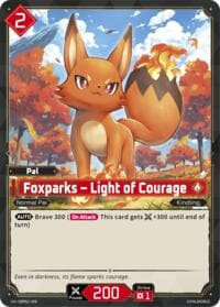 Foxparks - Light of Courage - BP01: Dawn of Palpagos - Palworld OFFICIAL CARD GAME card