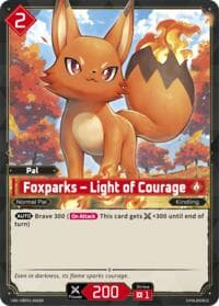 Foxparks - Light of Courage (SR) - BP01: Dawn of Palpagos - Palworld OFFICIAL CARD GAME card