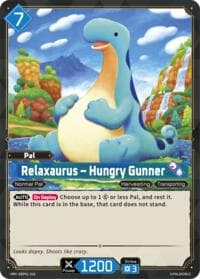 Relaxaurus - Hungry Gunner - BP01: Dawn of Palpagos - Palworld OFFICIAL CARD GAME card