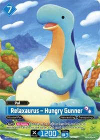Relaxaurus - Hungry Gunner (OSR) - BP01: Dawn of Palpagos - Palworld OFFICIAL CARD GAME card