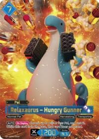 Relaxaurus - Hungry Gunner (SP) - BP01: Dawn of Palpagos - Palworld OFFICIAL CARD GAME card