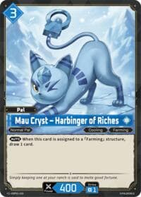 Mau Cryst - Harbinger of Riches - BP01: Dawn of Palpagos - Palworld OFFICIAL CARD GAME card