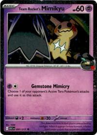 Team Rocket's Mimikyu - 097/217 (Cosmos Holo) - Blister Exclusives - Pokemon card