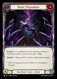 Runic Disposition (Red) - Usurp the Shadow Throne - Flesh and Blood TCG card