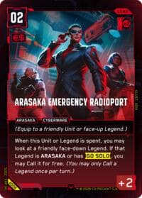 Arasaka Emergency Radioport - Embracing Power - Beta Starter Deck - Cyberpunk TCG card