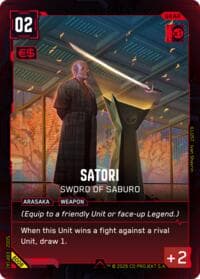Satori - Sword of Saburo - Embracing Power - Beta Starter Deck - Cyberpunk TCG card