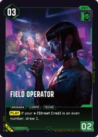 Field Operator - Embracing Power - Beta Starter Deck - Cyberpunk TCG card