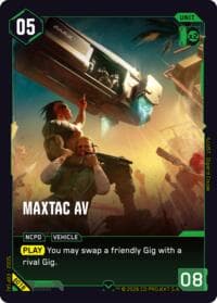MaxTac AV - Embracing Power - Beta Starter Deck - Cyberpunk TCG card