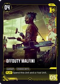 Offduty Malfini - The Heist - Beta Starter Deck - Cyberpunk TCG card