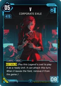 V - Corporate Exile - The Heist - Beta Starter Deck - Cyberpunk TCG card