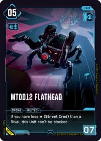 MT0D12 Flathead - The Heist - Beta Starter Deck - Cyberpunk TCG card