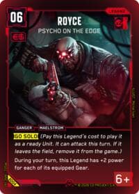 Royce - Psycho on the Edge (Rare) - Welcome to Night City - Beta - Cyberpunk TCG card