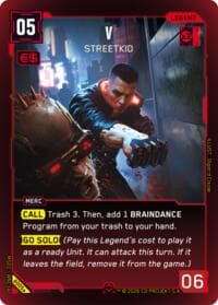 V - Streetkid (a) - Welcome to Night City - Beta - Cyberpunk TCG card