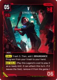 V - Streetkid (b) - Welcome to Night City - Beta - Cyberpunk TCG card
