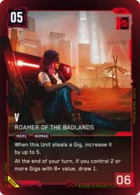 V - Roamer of the Badlands - Welcome to Night City - Beta - Cyberpunk TCG card