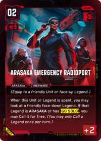 Arasaka Emergency Radioport - Welcome to Night City - Beta - Cyberpunk TCG card