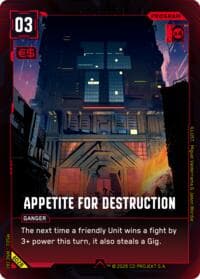 Appetite for Destruction - Welcome to Night City - Beta - Cyberpunk TCG card