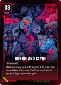 Bonnie and Clyde - Welcome to Night City - Beta - Cyberpunk TCG card