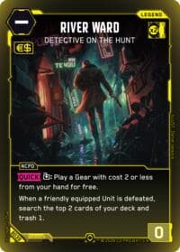 River Ward - Detective on the Hunt (Rare) - Welcome to Night City - Beta - Cyberpunk TCG card